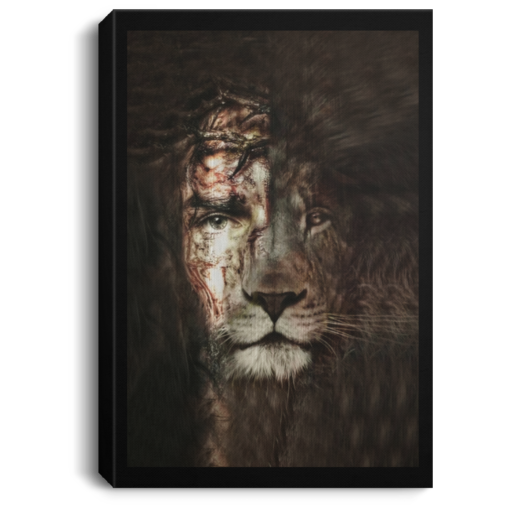Jesus and Lion face vintage poster, canvas $21.95