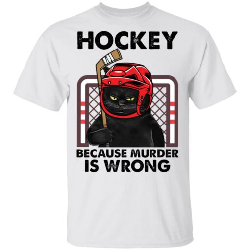 Cat hockey because murder is wrong shirt $19.95 redirect03082021220308