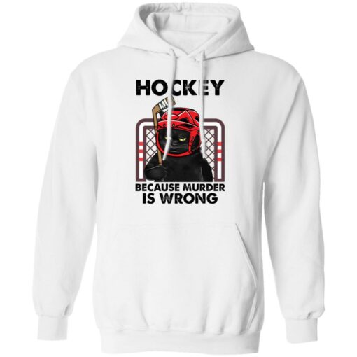 Cat hockey because murder is wrong shirt $19.95