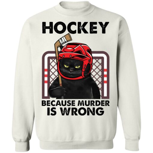 Cat hockey because murder is wrong shirt $19.95 redirect03082021220308 9