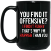 BM15OZ 15 oz. Black Mug