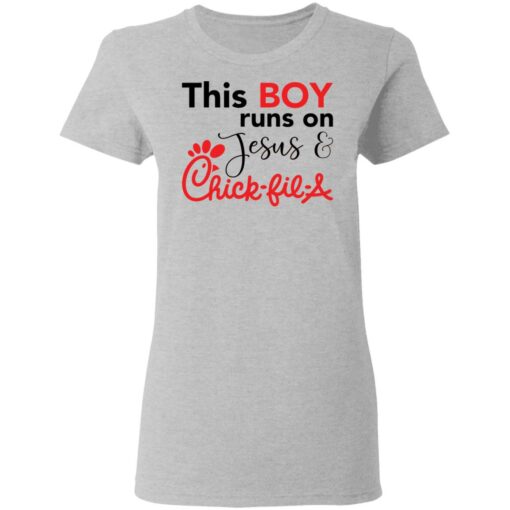 This boy runs on Jesus chick fil a shirt $19.95