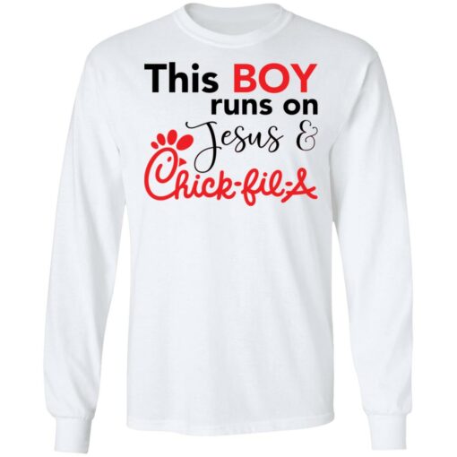 This boy runs on Jesus chick fil a shirt $19.95