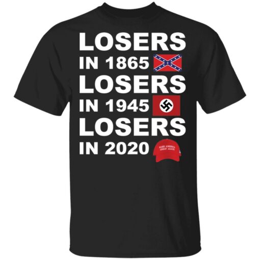 Losers in 1865 losers in 1945 losers in 2020 shirt $19.95