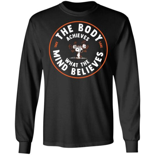 The body achieves what the mind believes snoopy shirt $19.95 redirect03122021050305 3