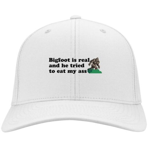 Bigfoot is real and he tried to eat my ass hat, cap $24.75