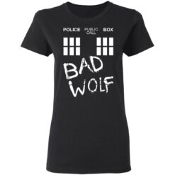 Police public call box bad wolf shirt $19.95