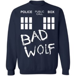 Police public call box bad wolf shirt $19.95