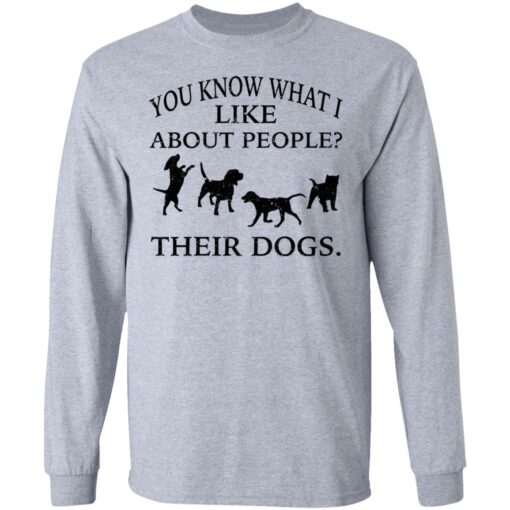 You know what i like about people their dogs shirt $19.95