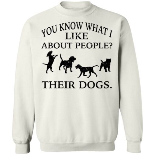 You know what i like about people their dogs shirt $19.95