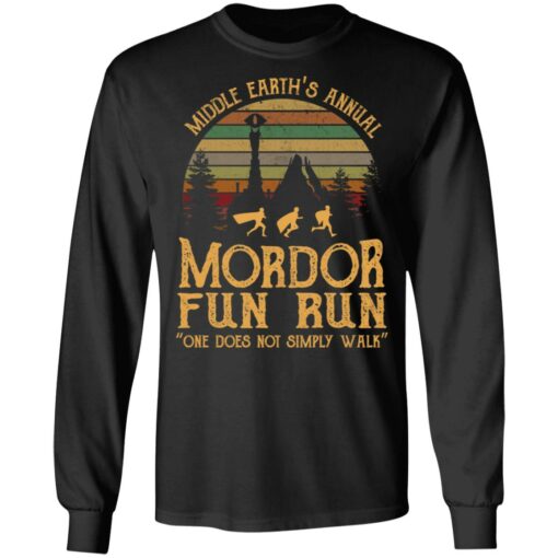 Middle earth's annual Mordor fun run one does simple walk shirt $19.95