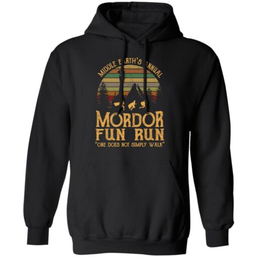 Middle earth's annual Mordor fun run one does simple walk shirt $19.95