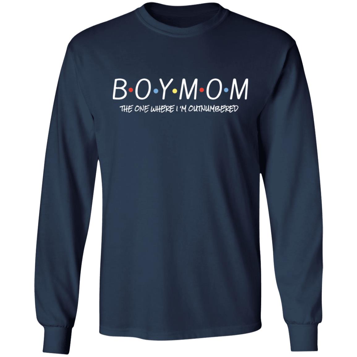 Boy Mom The One Where I'm Outnumbered Shirt Lelemoon