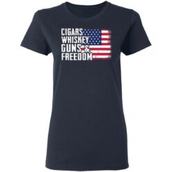 Cigars whiskey guns and freedom shirt $19.95