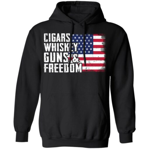 Cigars whiskey guns and freedom shirt $19.95