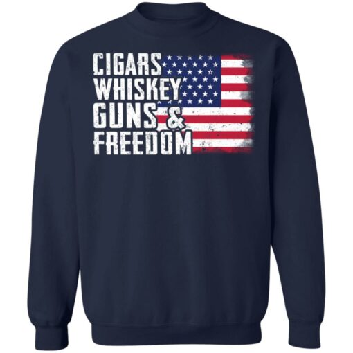 Cigars whiskey guns and freedom shirt $19.95