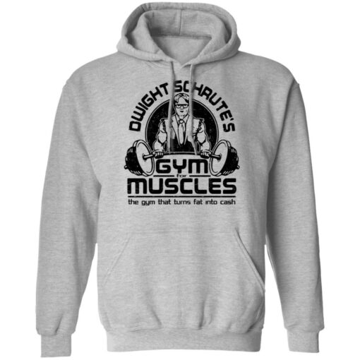 Dwight schrute’s gym for muscles the gym that turns fat into cash shirt $19.95