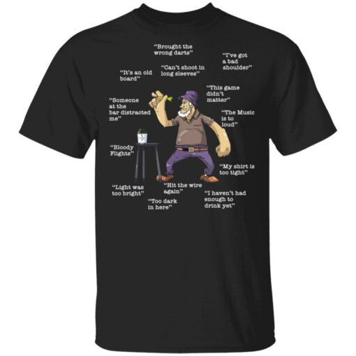 Brought the wrong darts i 've got bag shoulder shirt $19.95