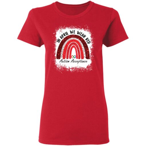 In april we wear red autism acceptance shirt $19.95