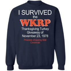 I survived the WKRP turkey drop Thanksgiving Turkey shirt $19.95