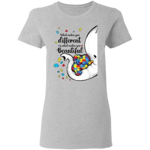 What makes you different elephant mom autism child awareness shirt $19.95