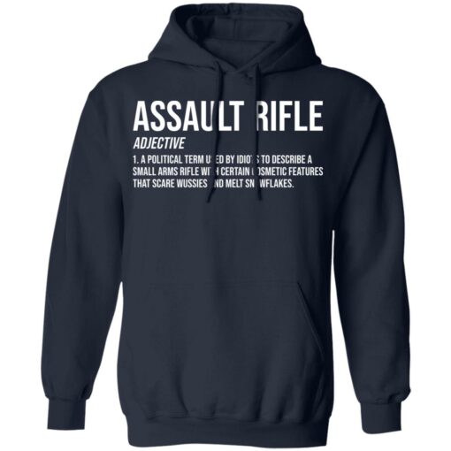 Assault rifle adjective a political term used by idiots to describe a small arms rifle shirt $19.95