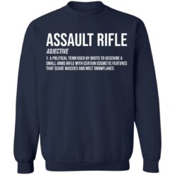 Assault rifle adjective a political term used by idiots to describe a small arms rifle shirt $19.95