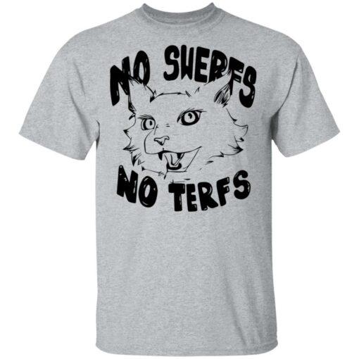 Cat no swerfs no terfs shirt $19.95