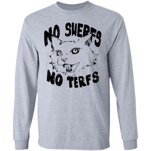 Cat no swerfs no terfs shirt $19.95