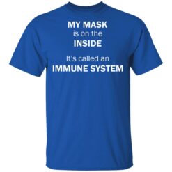 My mask is on the inside it's called an immune system shirt $19.95