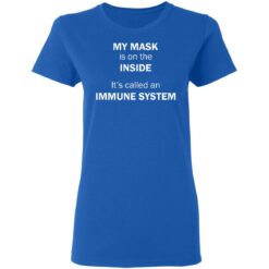 My mask is on the inside it's called an immune system shirt $19.95