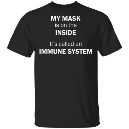 My mask is on the inside it's called an immune system shirt $19.95