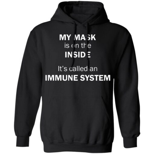 My mask is on the inside it's called an immune system shirt $19.95