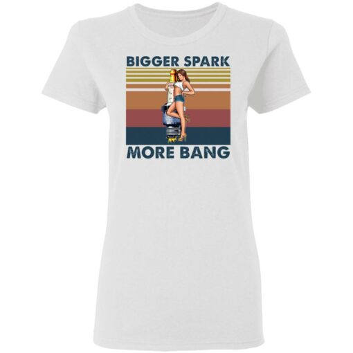 Plug pinup girl bigger spark more bang shirt $19.95