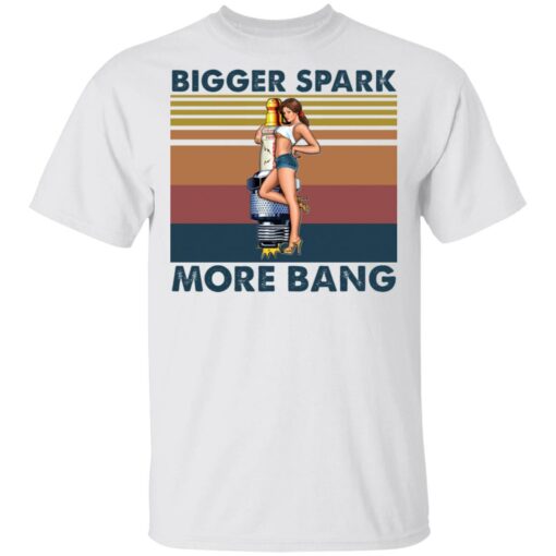 Plug pinup girl bigger spark more bang shirt $19.95