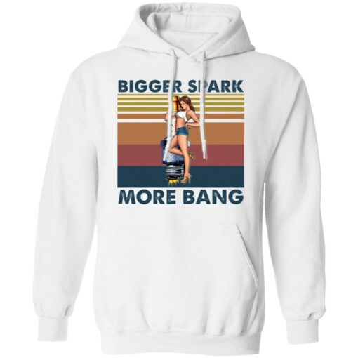 Plug pinup girl bigger spark more bang shirt $19.95