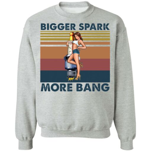 Plug pinup girl bigger spark more bang shirt $19.95