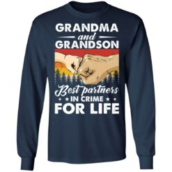 Bump hand grandma and grandson best partners in crime for life shirt $19.95