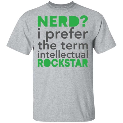 Nerd i prefer the term intellectual rockstar shirt $19.95