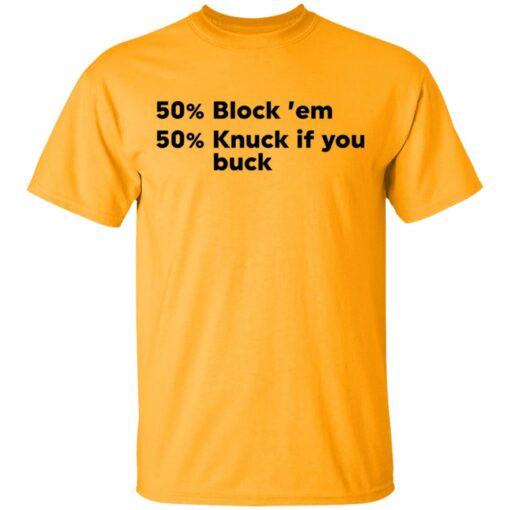 50% block ’em 50% knuck if you buck shirt $19.95 redirect05102021230542