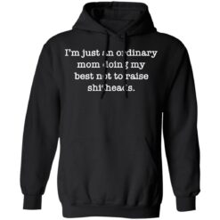 I’m just an ordinary mom doing my best not to raise shitheads shirt $19.95