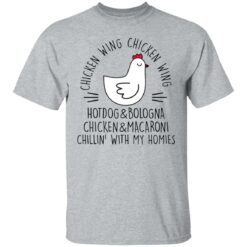 Chicken wing chicken wing hotdog and bologna shirt $19.95