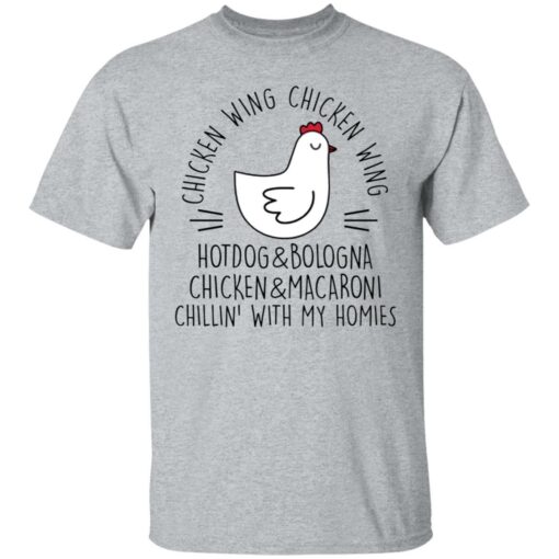 Chicken wing chicken wing hotdog and bologna shirt $19.95