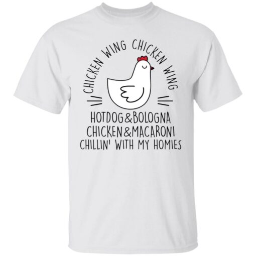 Chicken wing chicken wing hotdog and bologna shirt $19.95