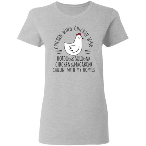 Chicken wing chicken wing hotdog and bologna shirt $19.95