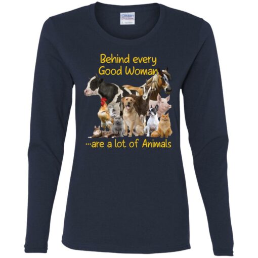 Behind every good woman are a lot of animals shirt $23.95 redirect05122021210552
