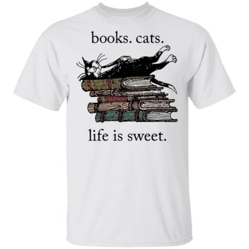 Book cats life is sweet shirt $19.95 redirect05132021050531