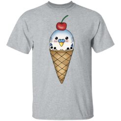 Budgie in ice cream cone shirt $19.95