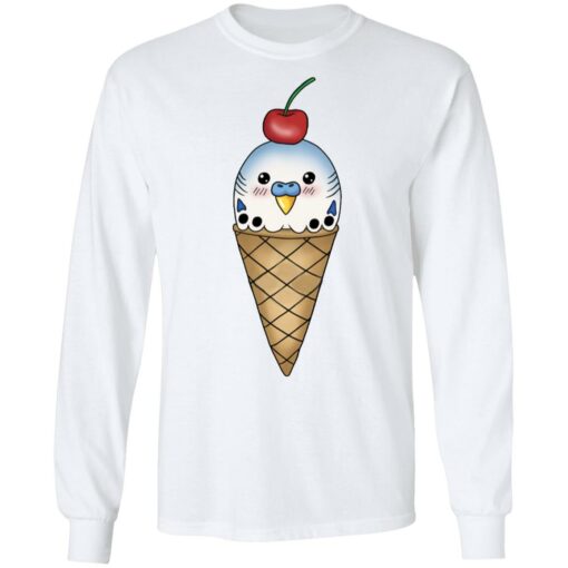 Budgie in ice cream cone shirt $19.95