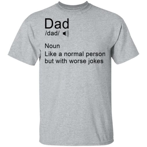 Dad noun Like a normal person but with worse jokes shirt $19.95 redirect05162021110554 1